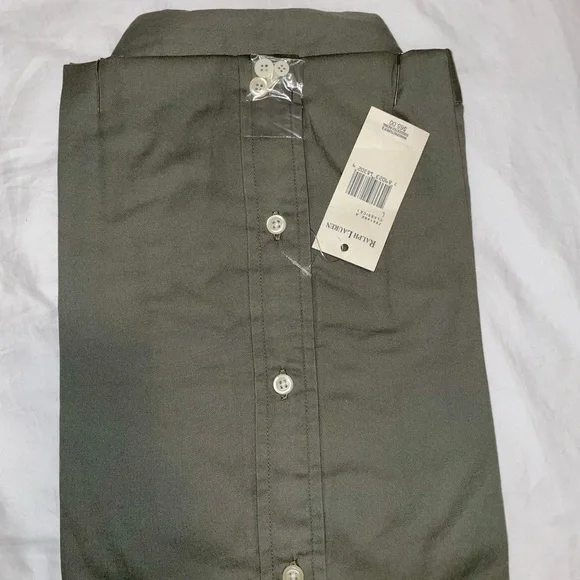 Ralph Lauren Men's Olive Button Down Shirt - Picture 6 of 9